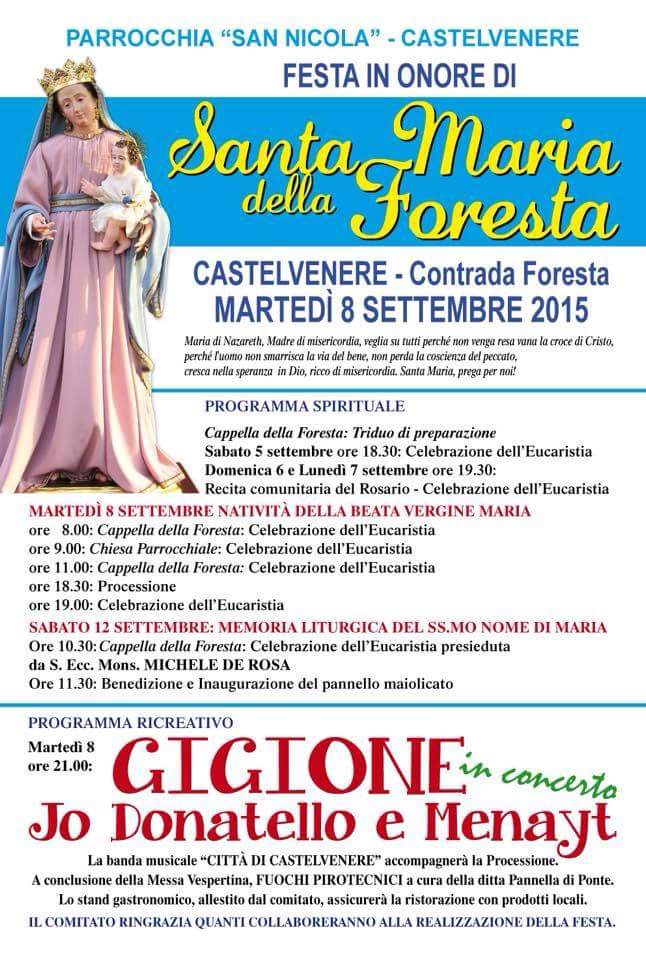 Castelvenere, il borgo festeggia la Madonna della Foresta
