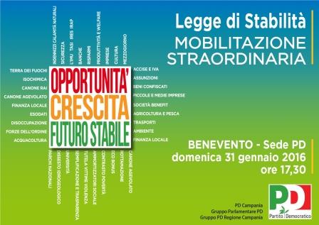 Pd, da questo pomeriggio la tre giorni di mobilitazione sulla Legge di Stabilità