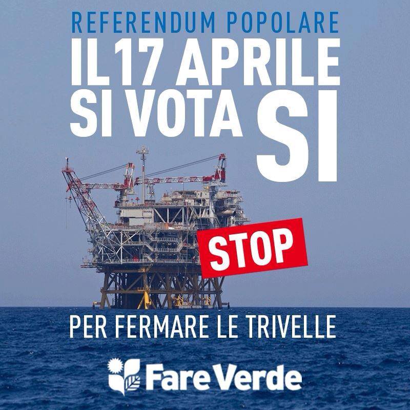 Referendum del 17 aprile, Fare Verde Sannio: “Vota SI per fermare le trivelle’