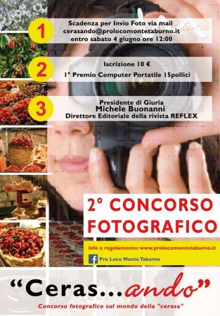 Campoli Monte Taburno, concorso fotografico ‘Cerasando’. Iscrizioni fino al 4 giugno