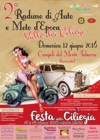 Campoli Monte Taburno, raduno d’auto e moto d’epoca ‘Valle dei Ciliegi’