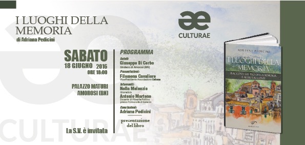 Amorosi, a Palazzo Maturi incontro letterario con Adriana Pedicini