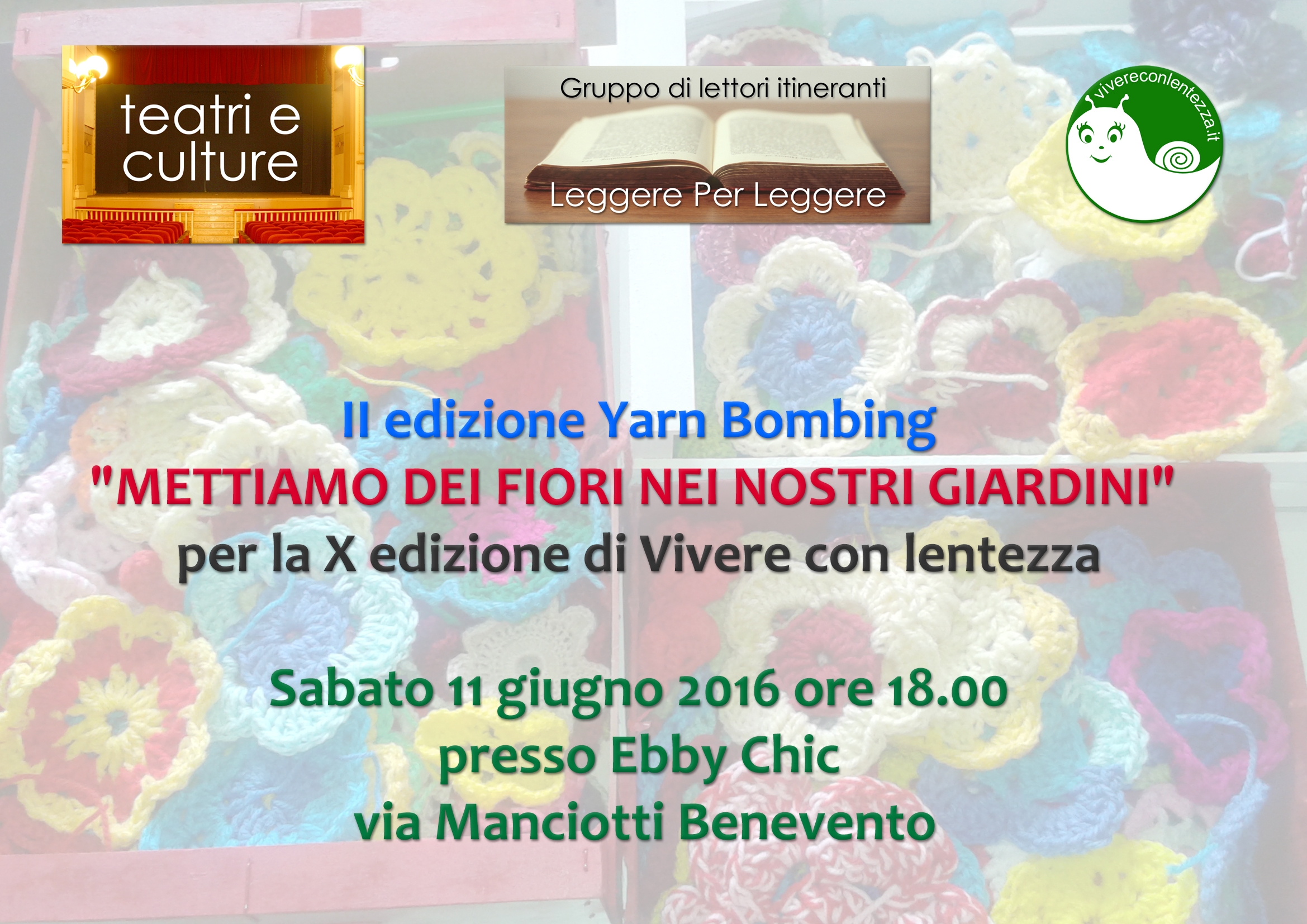 Sabato si terrà l’incontro di lettura lento patrocinato da Teatri e culture