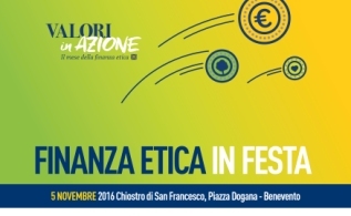 Prima festa della Finanza Etica presso il chiostro della chiesa di San Francesco a Benevento