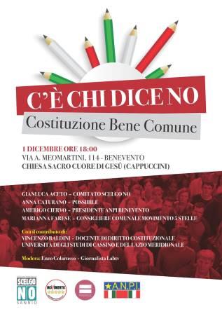 Referendum, domani a Benevento il  fronte del No chiude la campagna referendaria