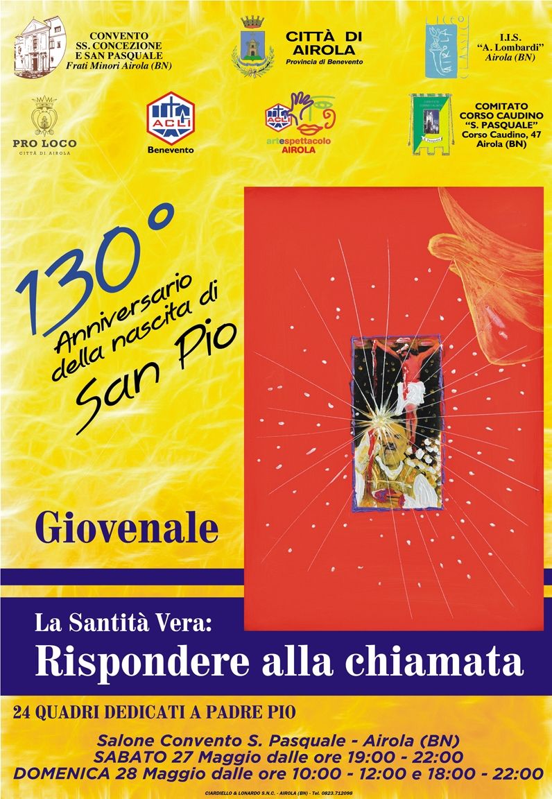 Airola, mostra dal titolo ‘Giovenale espone Padre Pio’