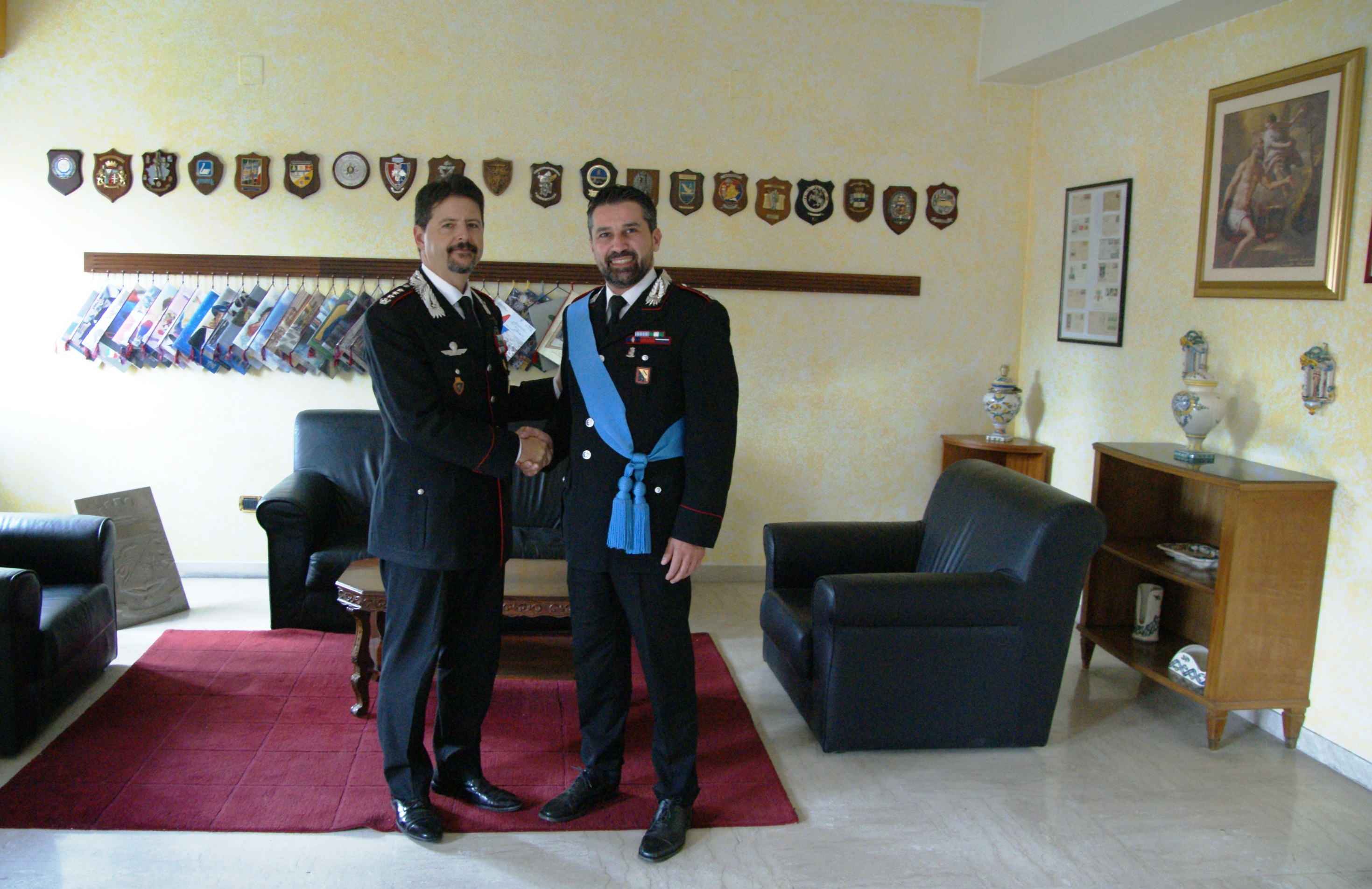 Montesarchio, il Comandante dei Carabinieri saluta il Sannio