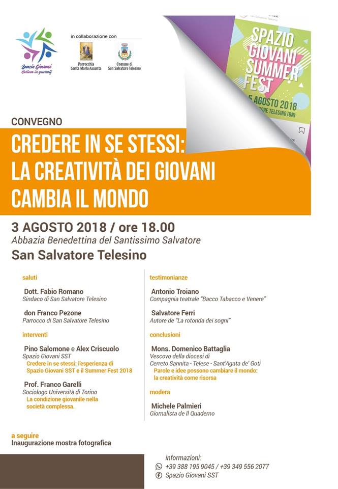 San Salvatore Telesino, al via il Summer Fest del gruppo “Spazio Giovani”