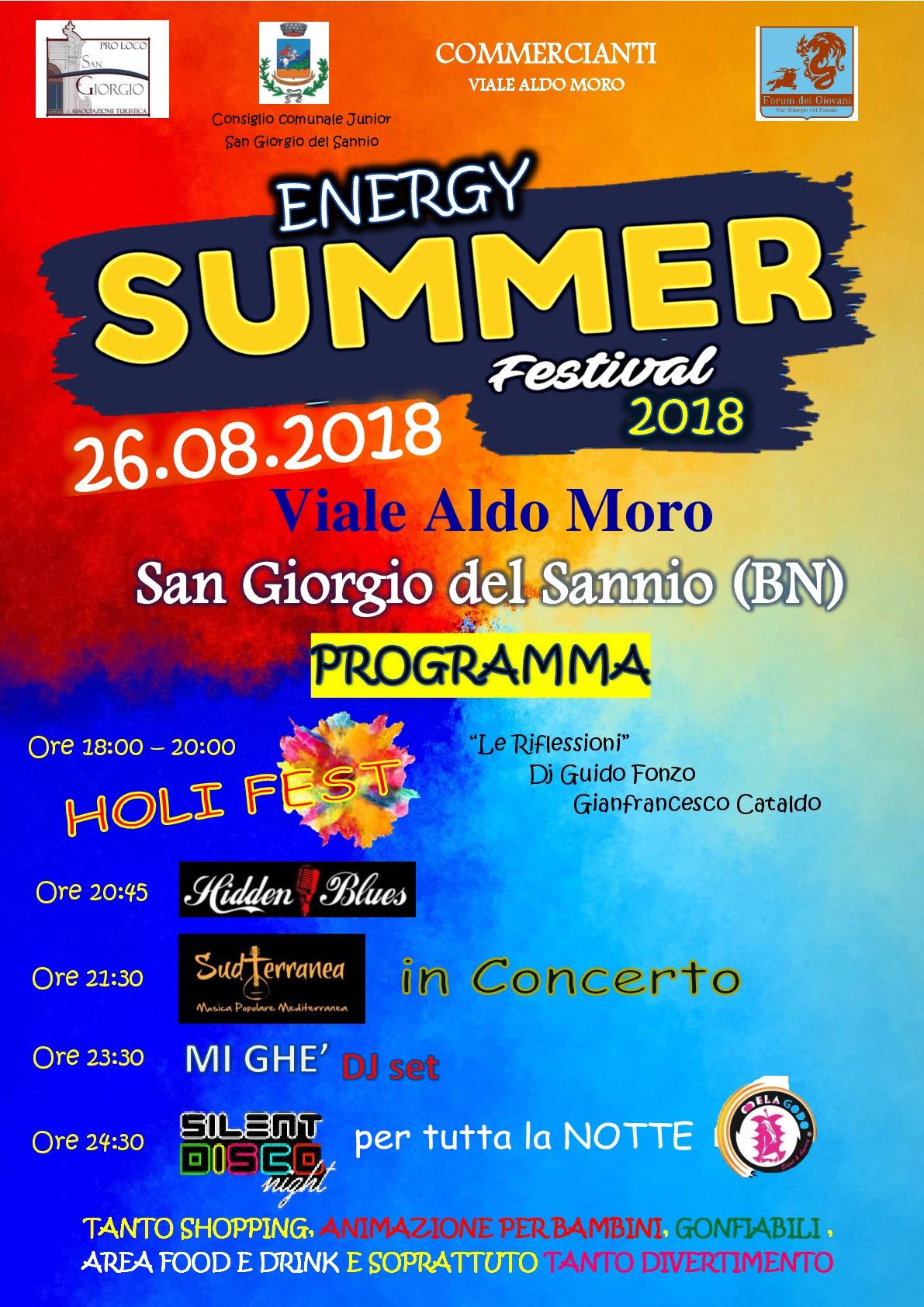 A San Giorgio del Sannio approda il divertimento e l’intrattenimento dell’Energy Summer Festival