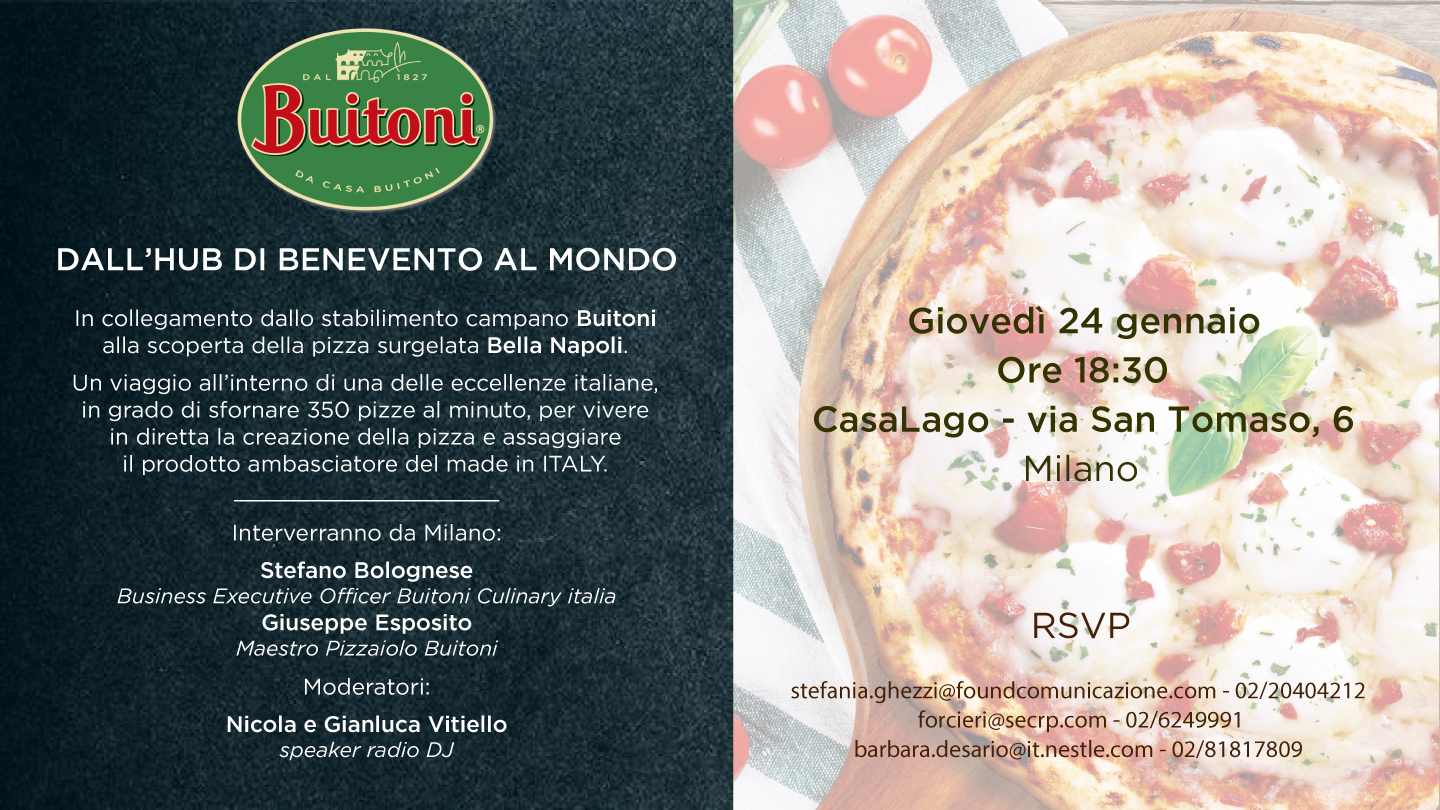 Buitoni, l’hub di Benevento in collegamento satellitare col mondo per il lancio della pizza Bella Napoli