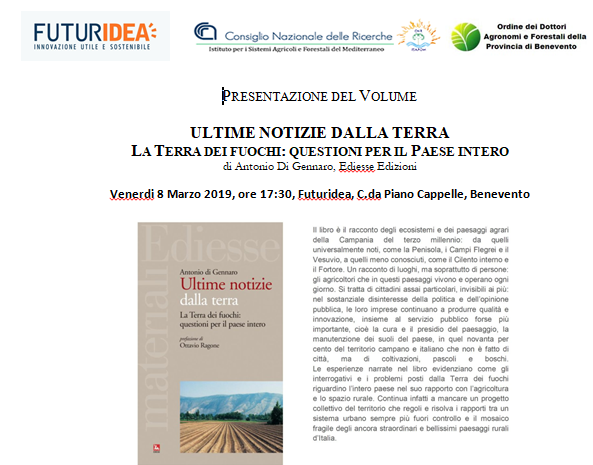 ‘Campania è l’oro dei campi. Non è Terra dei fuochi’, presentazione del libro di Antonio Di Gennaro