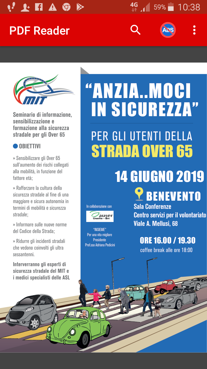 Sicurezza stradale degli over 65, se ne discute domani al palazzo Cesvob di Benevento