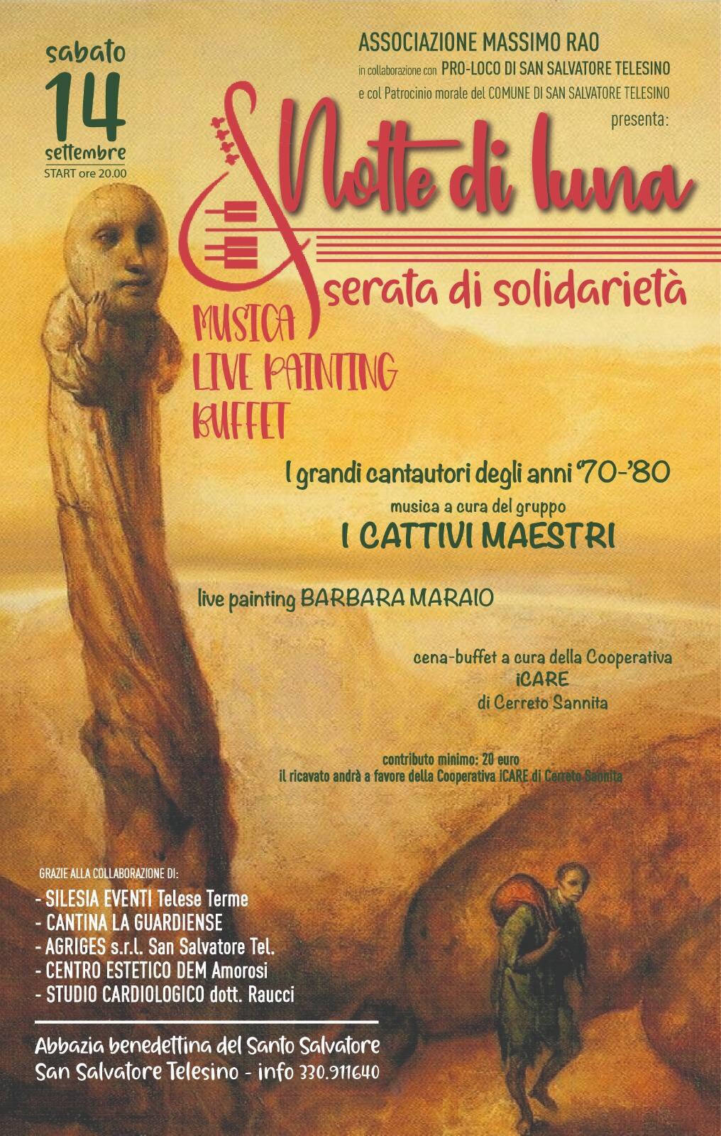 A San Salvatore Telesino, domani, ‘Notte di luna’ e di solidarietà