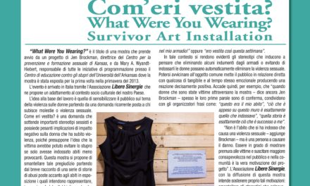 “What Were You Wearing”: la mostra promossa dall’università del Kansas a Benevento dal 25 novembre.