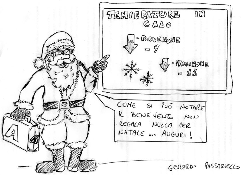 La vignetta giallorossa della settimana in pieno tema natalizio