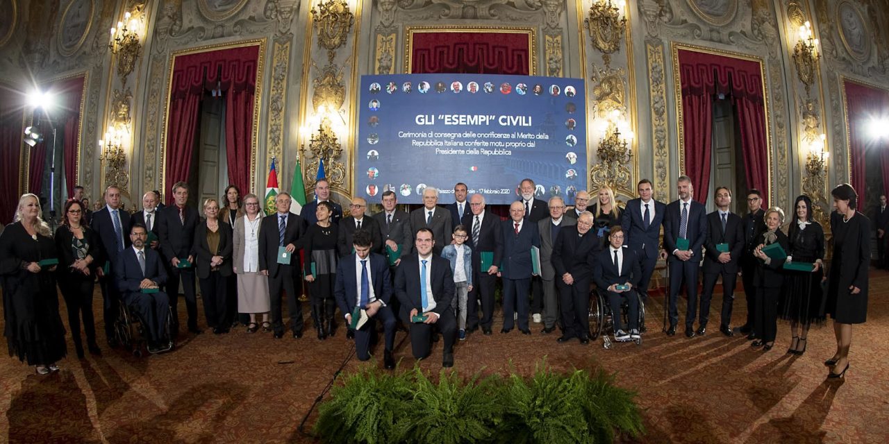 Impegno nella solidarietà, cultura e nella tutela dei minori, il Presidente Mattarella ha premiato Matassino