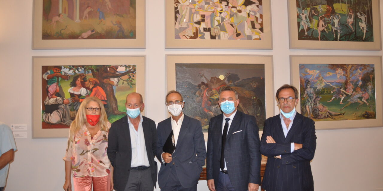 Strega Alberti dona pere pittoriche al Museo del Sannio