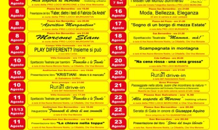 La pandemia non ferma l’estate morconese che entra nel clou del cartellone