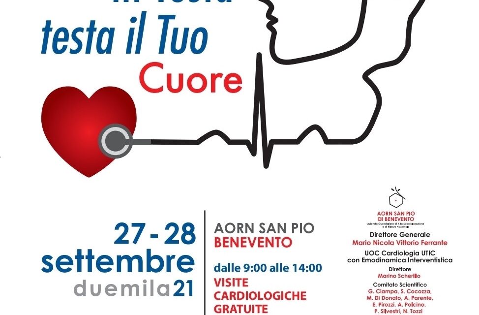 San Pio di Benevento: 27 e il 28 settembre giornate di prevenzione delle patologie cardiovascolari