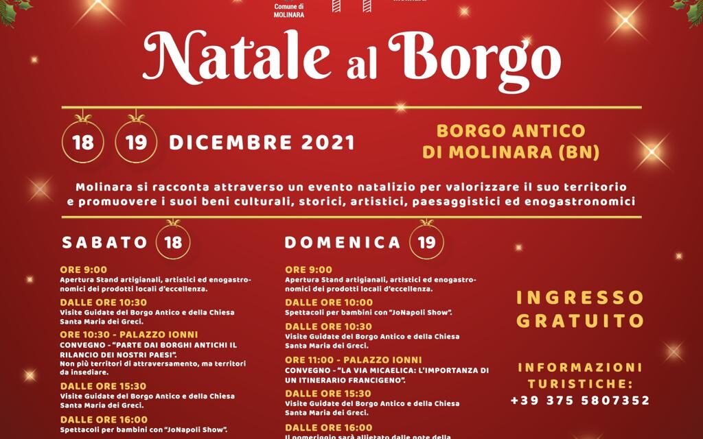 Molinara e il ‘Villaggio di Natale’, programma