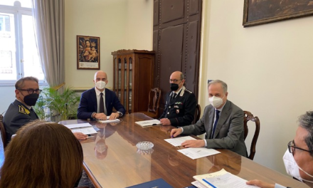 Le forze di Polizia riunite in Prefettura per coordinamento sicurezza cittadina