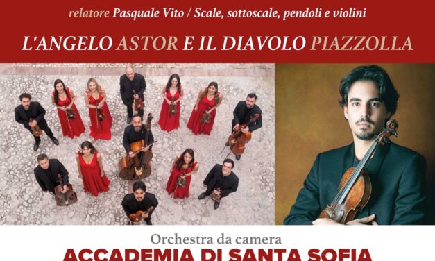 Auditorium Sant’Agostino di Benevento: concerto dell’Accademia di Santa Sofia con il solista Konzertmeister e il violinista Zamuner