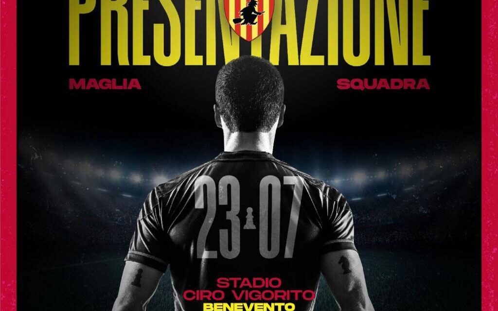 Benevento, domenica 23 luglio al Vigorito la presentazione delle nuove maglie