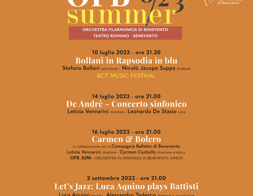 OFB: quattro gli appuntamenti tra luglio e settembre. Lunedì 10 Bollani