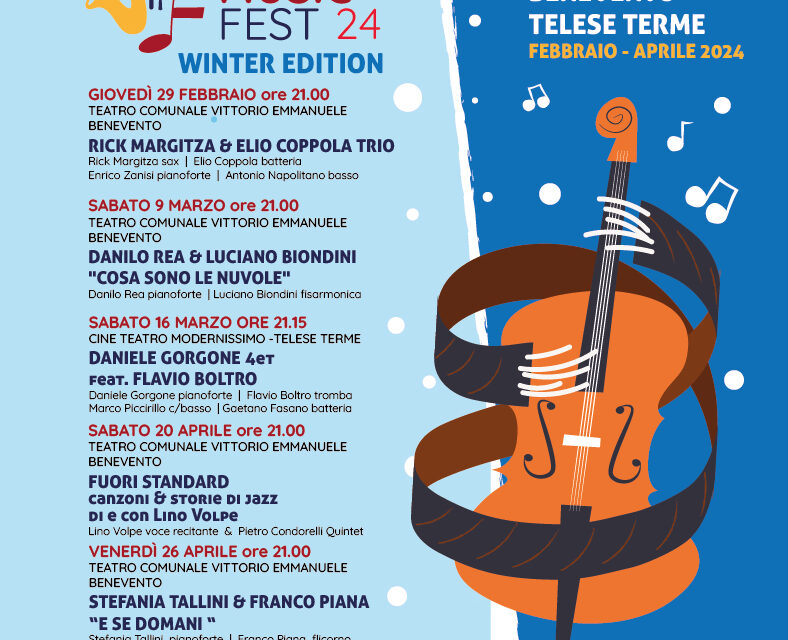 Poesia e musica, sabato 9 marzo a Benevento, con il concerto di Danilo Rea e Luciano Biondini