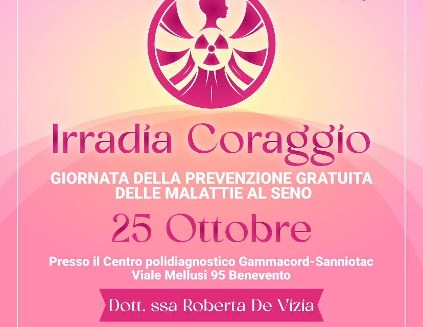 Malattie del seno: prevenzione gratuita il 25 ottobre al Gammacord-Sanniotac di Benevento