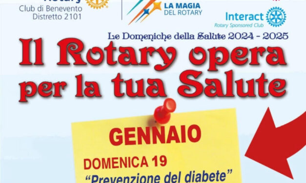Rotary, lotta al diabete: domenica 19 gennaio prevenzione gratuita