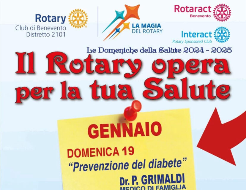 Rotary, lotta al diabete: domenica 19 gennaio prevenzione gratuita