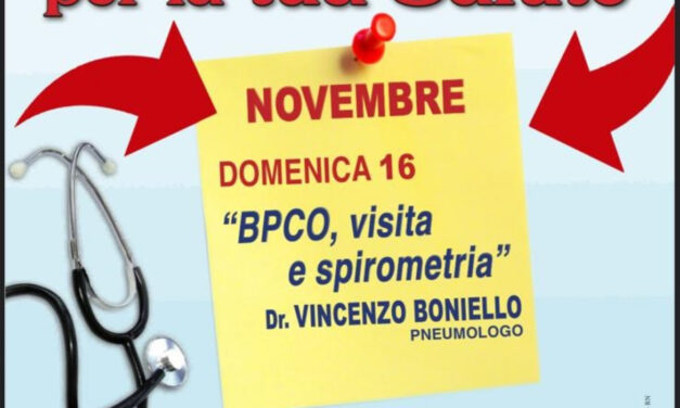 Rotary e le domeniche della salute; a Benevento controlli gratuiti dell’apparato respiratorio