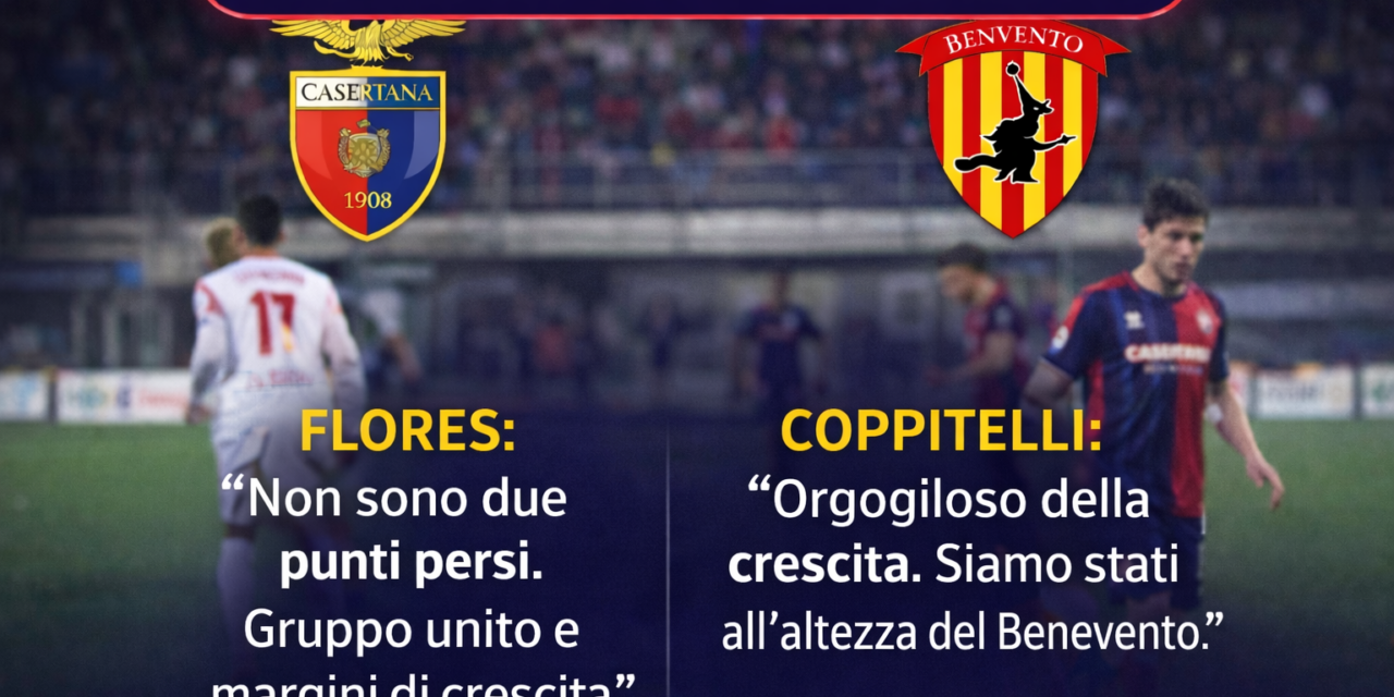 Flores vede il bicchiere mezzo pieno, Coppitelli rivendica la crescita: lo 0-0 convince entrambi