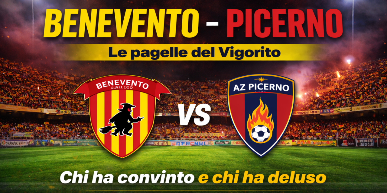 Pierozzi eroe al 103’, Marcone para tutto: promossi e bocciati di Benevento-Picerno