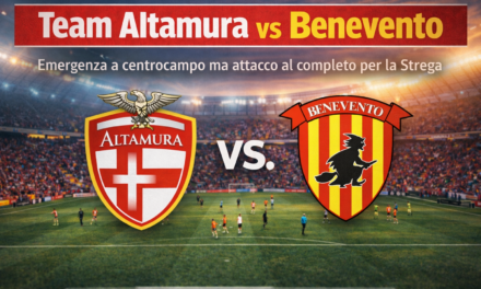 Verso Team Altamura-Benevento: emergenza a centrocampo ma attacco al completo per la Strega