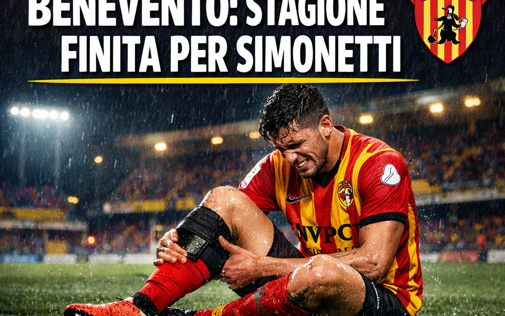 Benevento, tegola pesantissima: stagione finita per Simonetti