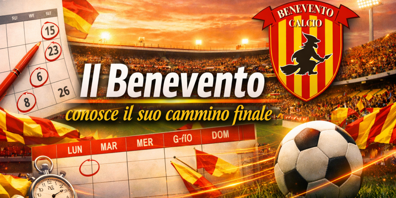 Il Benevento conosce il suo cammino finale: calendario e orari fino alla chiusura del campionato
