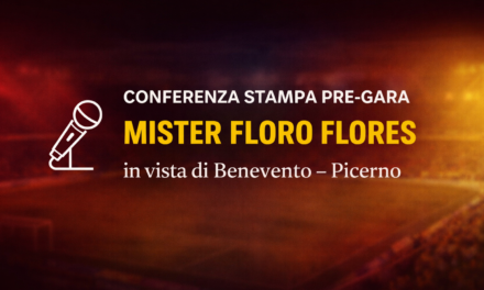 Benevento, Floro Flores: “Errori evitabili, ma siamo una squadra giovane”