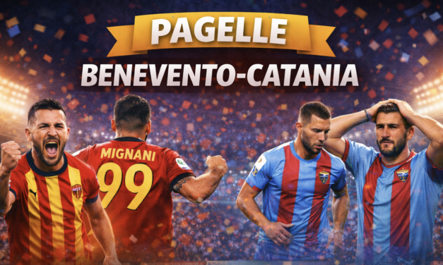 Benevento-Catania 2-1: Mignani entra e decide, Lamesta illumina