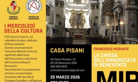 Cultura a Casa Pisani, domani I santi protettori di Benevento nella chiesa dell’Annunziata
