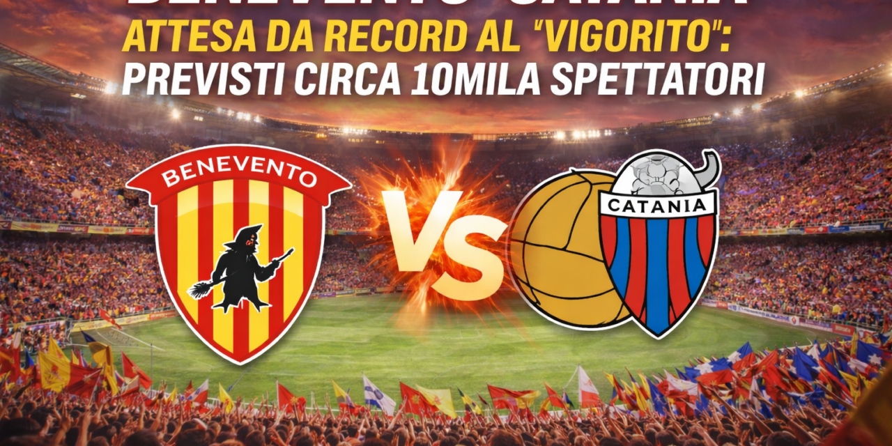 Benevento-Catania, attesa da record al “Vigorito”: previsti circa 10mila spettatori