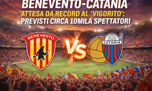 Benevento-Catania, attesa da record al “Vigorito”: previsti circa 10mila spettatori