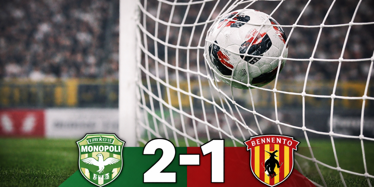 Monopoli cinico, Benevento battuto al Veneziani: Longo firma la doppietta, ai giallorossi non basta Della Morte