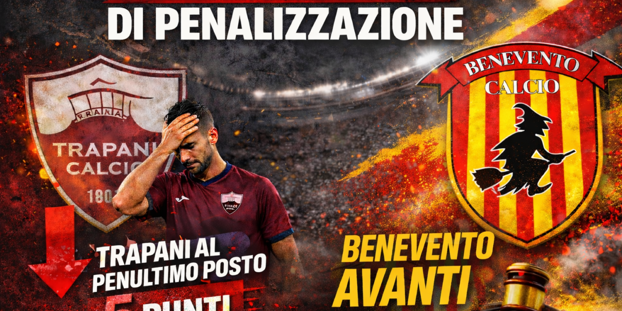 Il Trapani resta in Serie C: altri 5 punti di penalizzazione, nessun effetto sulla classifica del Benevento