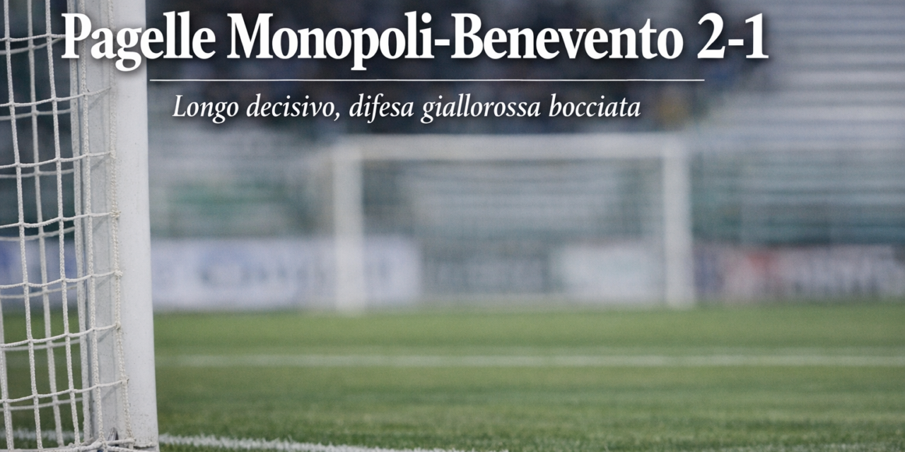 Pagelle Monopoli-Benevento 2-1: Longo trascina, difesa giallorossa bocciata