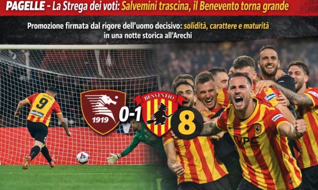 La Strega dei voti: Salvemini trascina, il Benevento torna grande