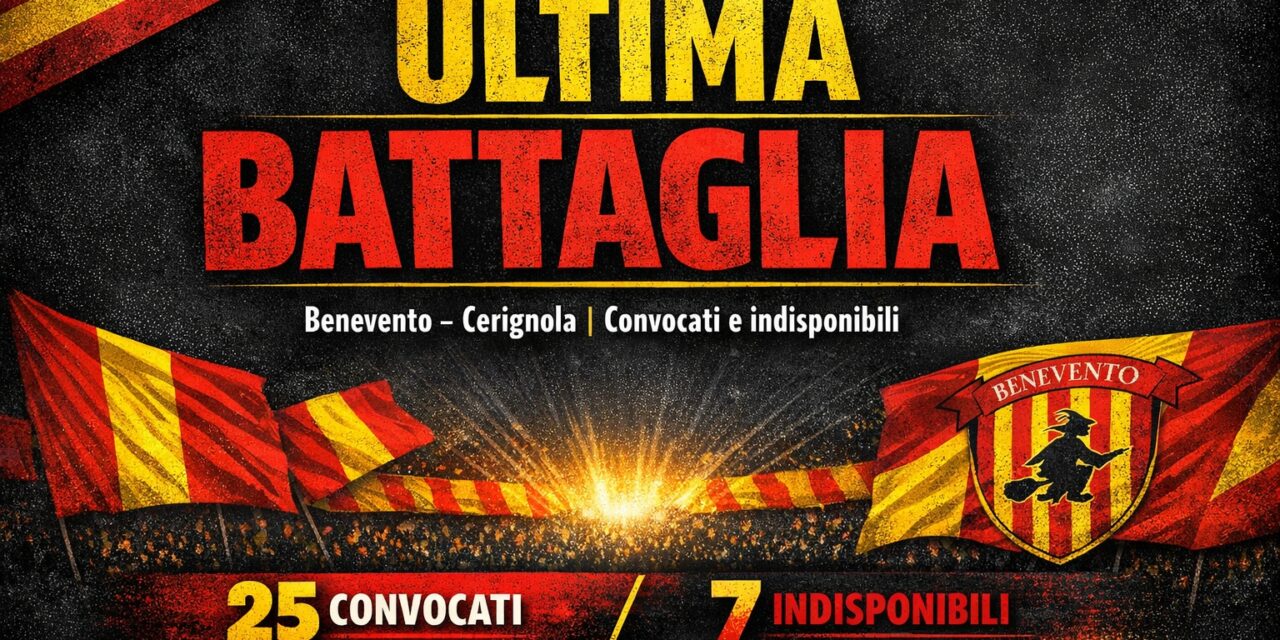 Benevento, ultima gara al Vigorito: Floro Flores convoca 25 giocatori ma l’infermeria resta piena