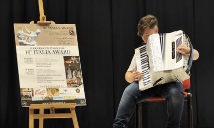 IL SANNITA GIOVANNI CATAUDO, GIOVANE TALENTO DELLA FISARMONICA: SECONDO POSTO ALL’ITALIA AWARD 2026