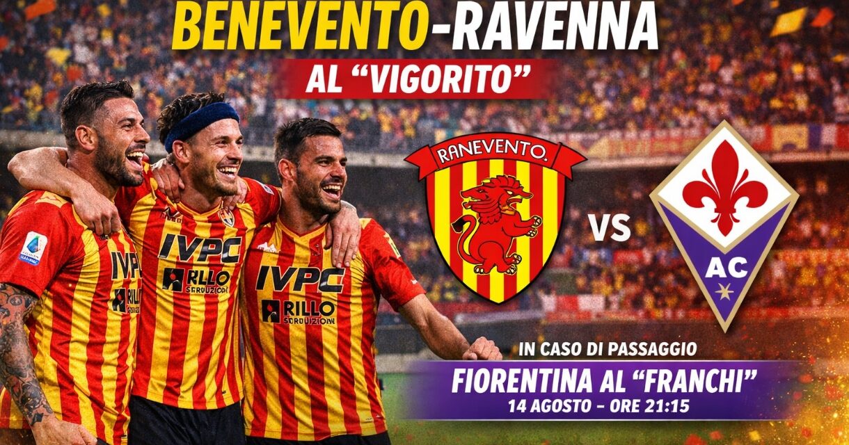 Benevento, primo incrocio ufficiale: al “Vigorito” arriva il Ravenna. E sullo sfondo c’è già la Fiorentina